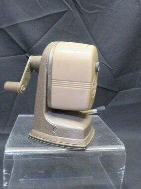 Vintage Vacuhold Pencil Sharpener APSCO Desk Top Hand Crank Made in USA